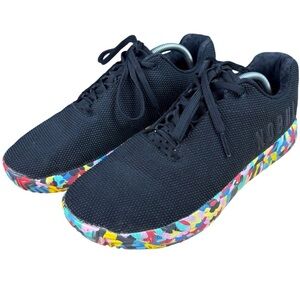 NOBULL OutWork Trainer Sneakers / Black Wild / Fits Mens 12.5/Women’s 14 - EUC